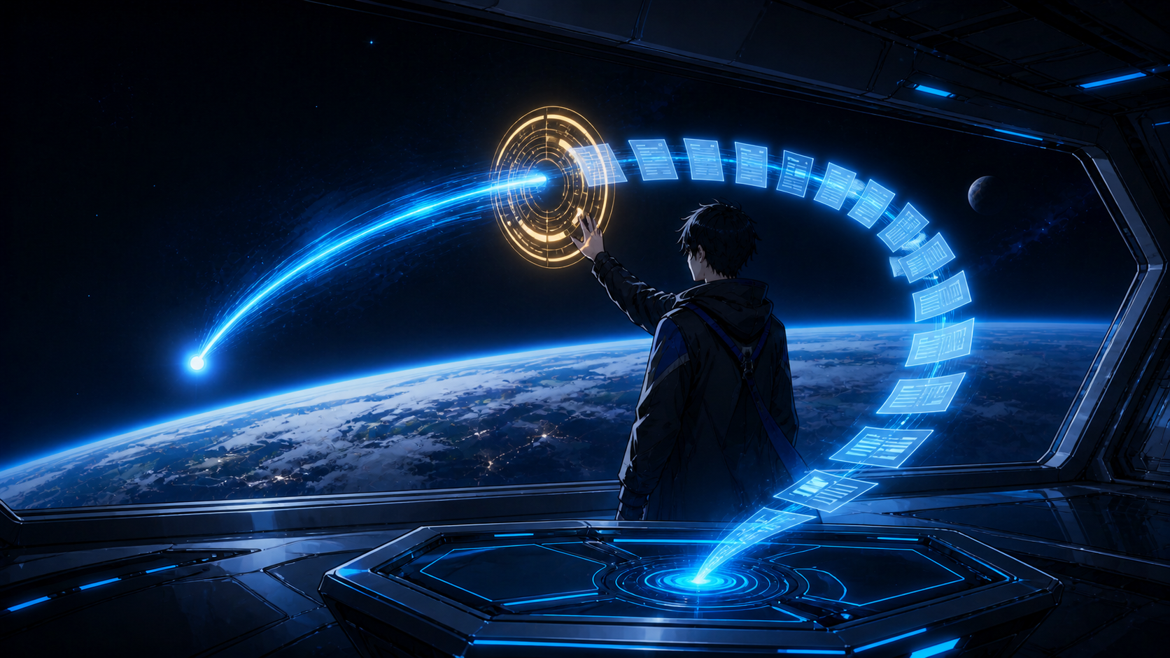An anime operator closes the loop between an idea, human approval and ordered vault output