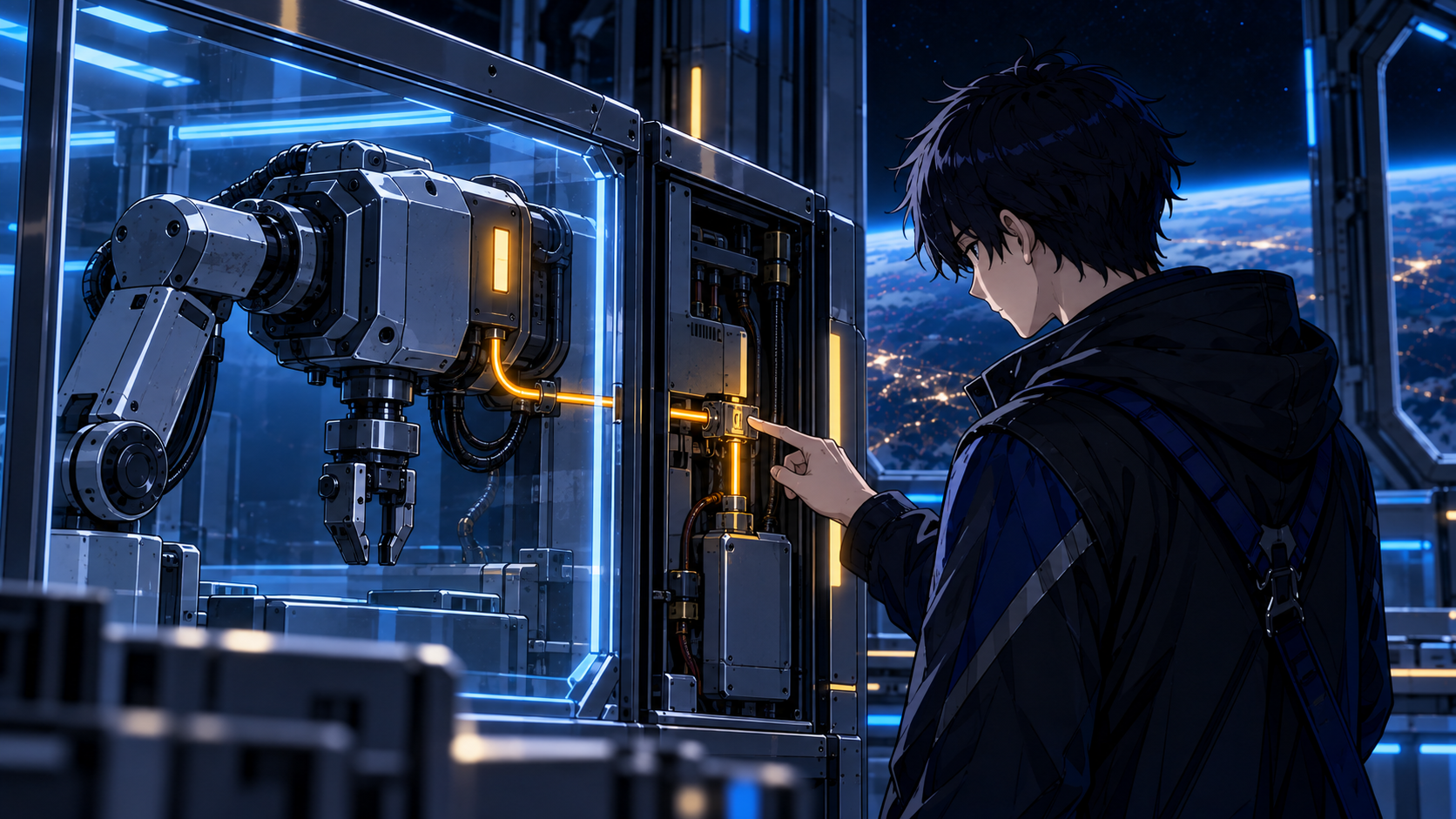 Illustration of an operator tracing the reason a safety check stopped work