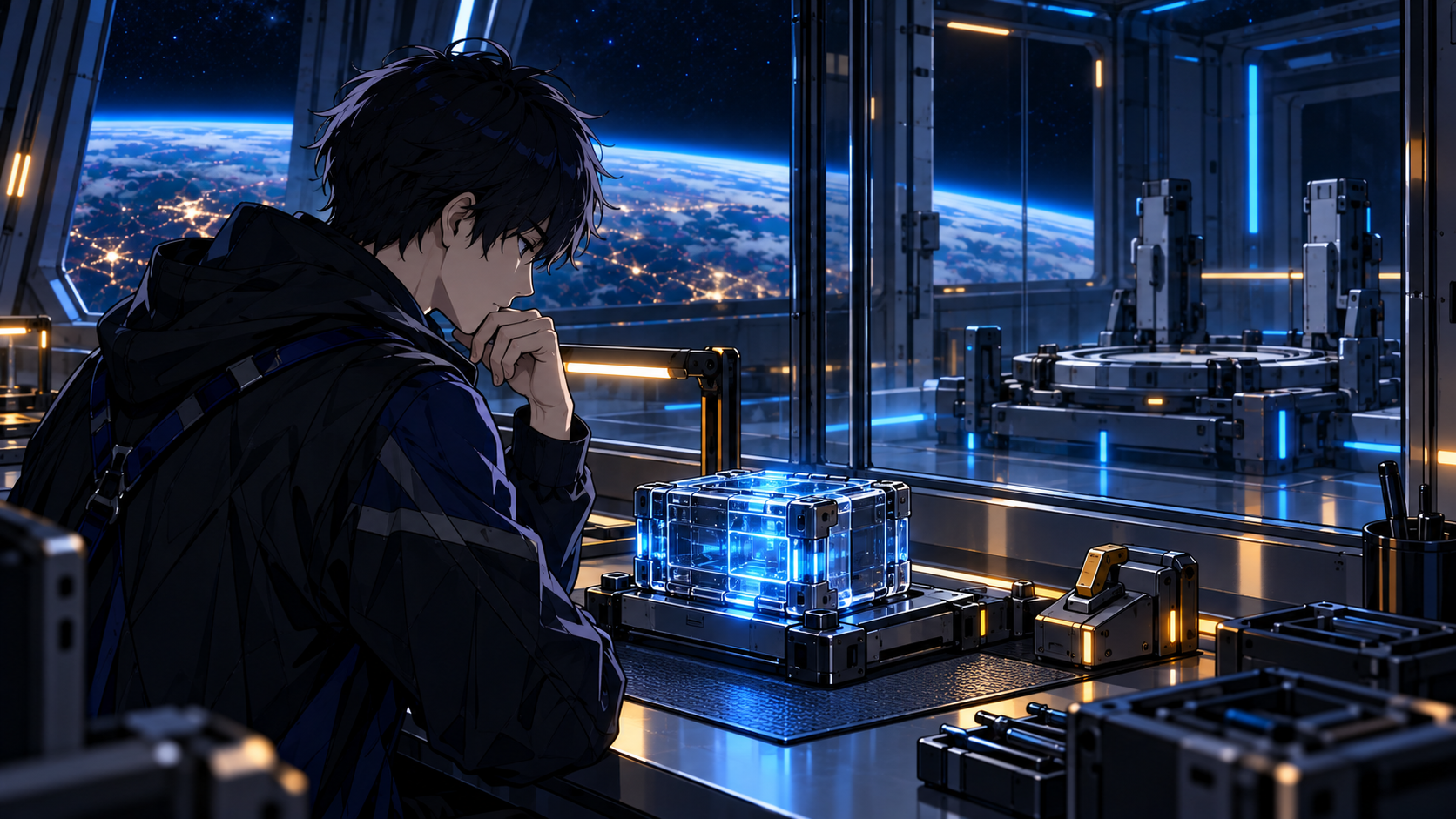 Illustration of an operator reviewing a module before releasing it for integration